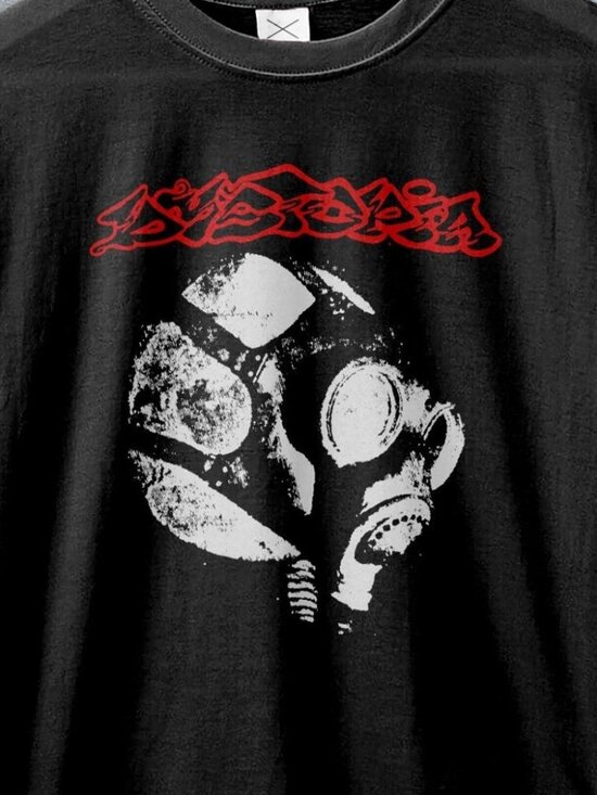 Dystopia Gas Mask Heavy Metal Band Music Graphic Fan Art T-Shirt 165 - Picture 2 of 5